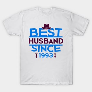 'Best Husband Since 1993' Sweet Wedding Anniversary Gift T-Shirt